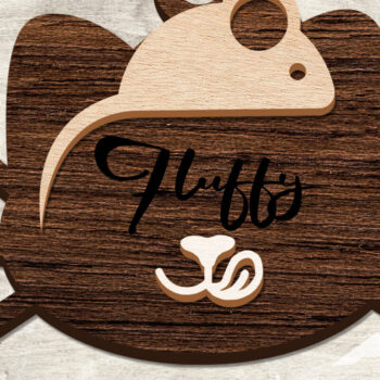 Intra απο ξύλο plywood 3mm-4mm πάχος Cat Ball Layered Christmas Δίασταση 15x15 cm INTRAFABR-77141342 - Image 1