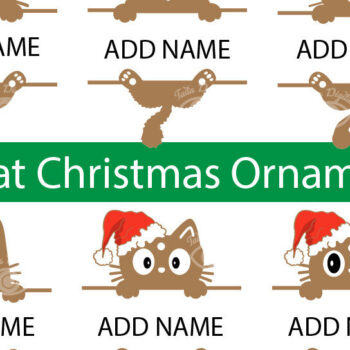 Intra απο ξύλο plywood 3mm-4mm πάχος Χριστουγεννιάτικο στολίδι γάτας Pet Lover Δίασταση 3x3 cm INTRAFABR-49217885 - Image 2