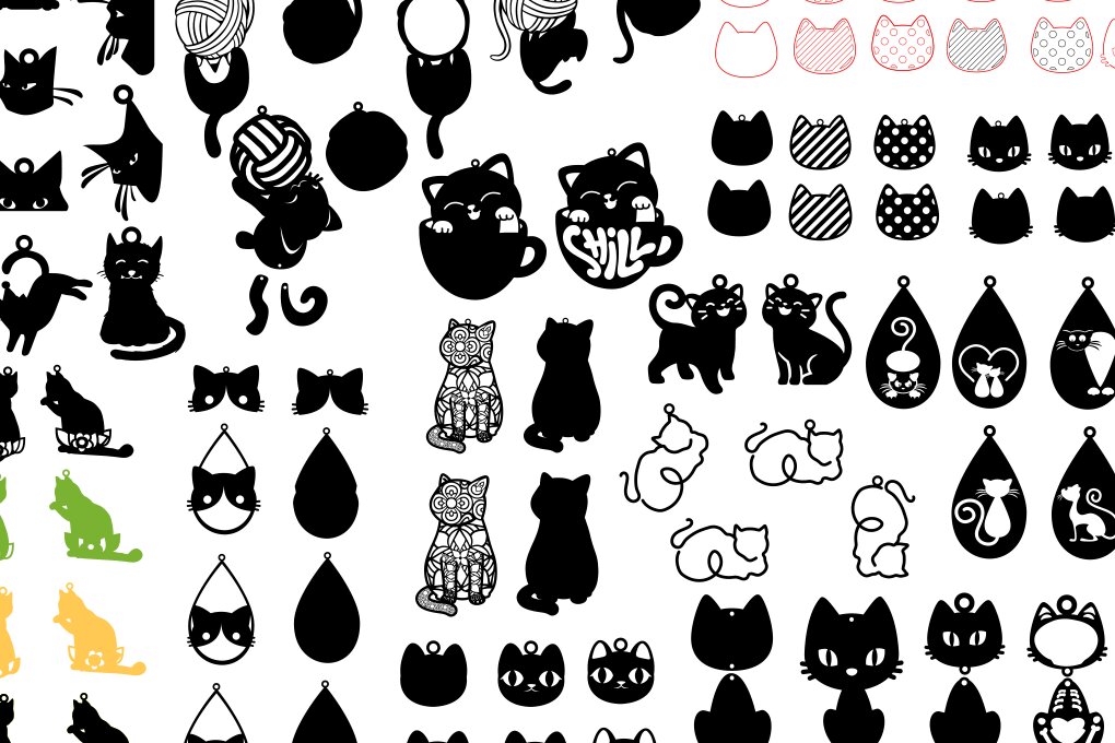 Intra απο ξύλο plywood 3mm-4mm πάχος Σκουλαρίκια Cat , Cat Δίασταση 3x3 cm INTRAFABR-81255736