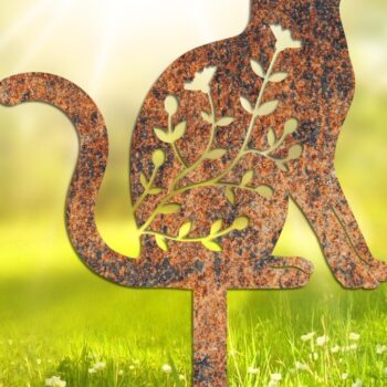 Intra απο ξύλο plywood 3mm-4mm πάχος κοπής με λέιζερ πασσάλων Cat Garden Δίασταση 20x20 cm INTRAFABR-17791257 - Image 3