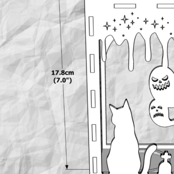 Intra απο ξύλο plywood 3mm-4mm πάχος για αποκριάτικο φανάρι Cat Halloween Δίασταση 3x3 cm INTRAFABR-78557424 - Image 1