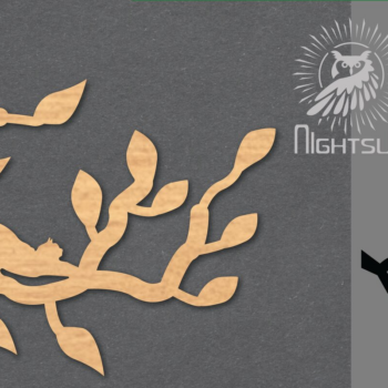 Intra απο ξύλο plywood 3mm-4mm πάχος Διακόσμηση κοπής με λέιζερ Cat in Tree 4 Δίασταση 15x15 cm INTRAFABR-120094338 - Image 1