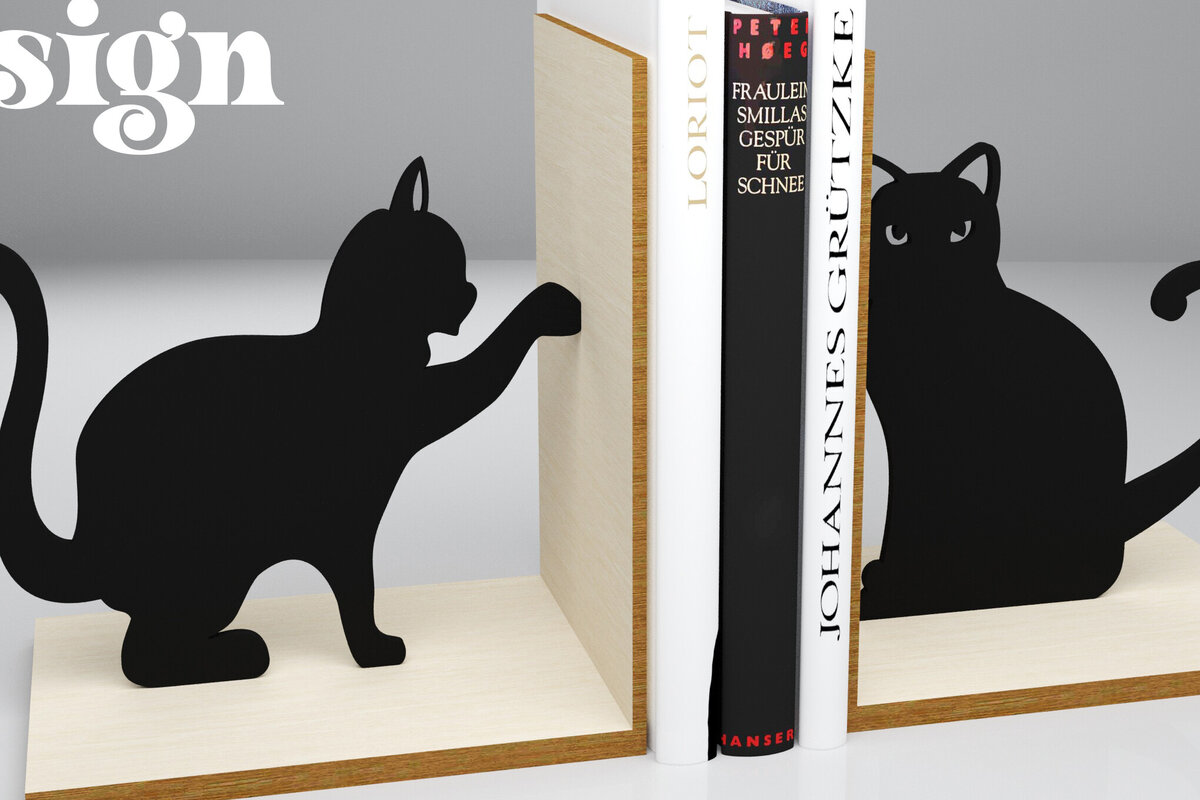 Intra απο ξύλο plywood 3mm-4mm πάχος γάτας. Bookend Δίασταση 30x20 cm INTRAFABR-82008786 - Image 1