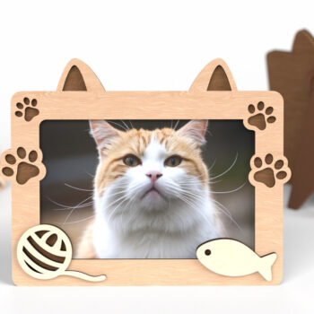 Intra απο ξύλο plywood 3mm-4mm πάχος Κορνίζα Cat Lover - Δίασταση 20x30 cm INTRAFABR-117293099 - Image 1