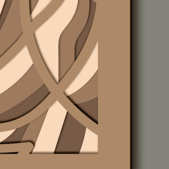 Intra απο ξύλο plywood 3mm-4mm πάχος Cat Multilayer 3D /Cat 3D Mandala Δίασταση 30x30 cm INTRAFABR-64564496 - Image 7