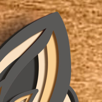 Intra απο ξύλο plywood 3mm-4mm πάχος Cat Multilayer 3D /Cat 3D Mandala/ Ca Δίασταση 30x30 cm INTRAFABR-73152092 - Image 7