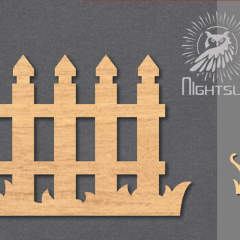 Intra απο ξύλο plywood 3mm-4mm πάχος Διακόσμηση κοπής με λέιζερ Cat on the Fence 1 Δίασταση 15x15 cm INTRAFABR-117327849 - Image 1