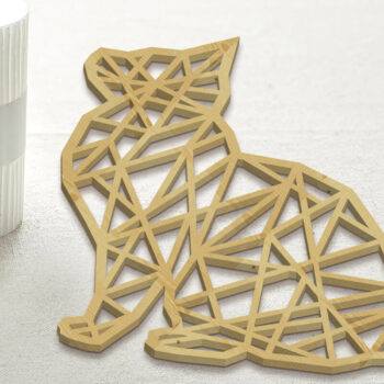 Intra απο ξύλο plywood 3mm-4mm πάχος Διακοσμητικό πρότυπο με ένα στρώμα γάτας Δίασταση 30x20 cm INTRAFABR-91574751 - Image 3