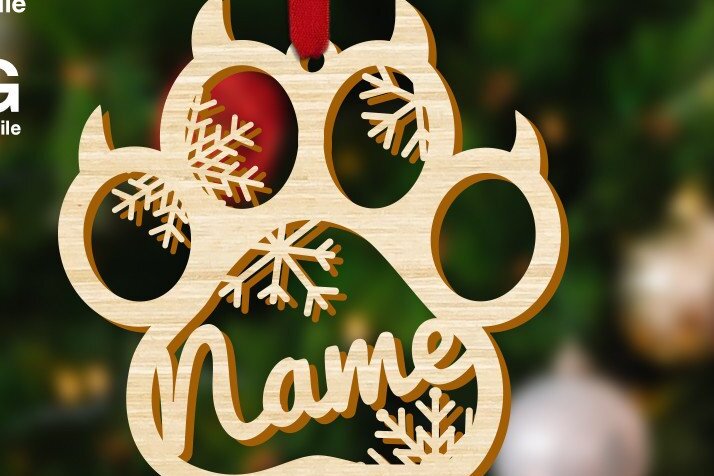 Intra απο ξύλο plywood 3mm-4mm πάχος Διακόσμηση χριστουγεννιάτικου δέντρου Cat Paw Δίασταση 0x0 cm INTRAFABR-46350652