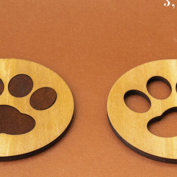 Intra απο ξύλο plywood 3mm-4mm πάχος Λίμα Cat Paw Coasters για κόφτη λέιζερ Δίασταση 15x15 cm INTRAFABR-86248169 - Image 3