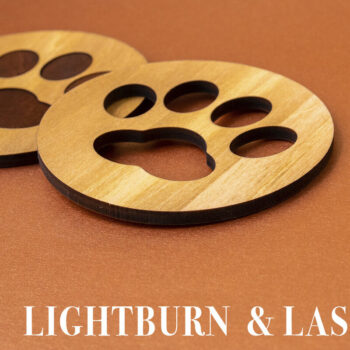 Intra απο ξύλο plywood 3mm-4mm πάχος Λίμα Cat Paw Coasters για κόφτη λέιζερ Δίασταση 15x15 cm INTRAFABR-86248169 - Image 4