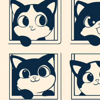 Intra απο ξύλο plywood 3mm-4mm πάχος Γάτα που κρυφοκοιτάζει από ένα παράθυρο Δίασταση 4x4 cm INTRAFABR-104801460 - Image 5