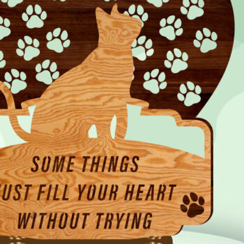 Intra απο ξύλο plywood 3mm-4mm πάχος Cat Pop Up Decor3d Δίασταση 15x15 cm INTRAFABR-59986060 - Image 1