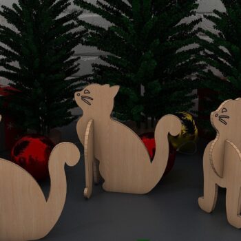 Intra απο ξύλο plywood 3mm-4mm πάχος Γάτα παζλ απο διανυσματικά σχέδια Δίασταση 30x20 cm INTRAFABR-40155659 - Image 1