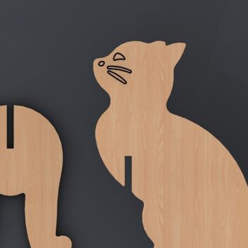 Intra απο ξύλο plywood 3mm-4mm πάχος Γάτα παζλ απο διανυσματικά σχέδια Δίασταση 30x20 cm INTRAFABR-40155659 - Image 2