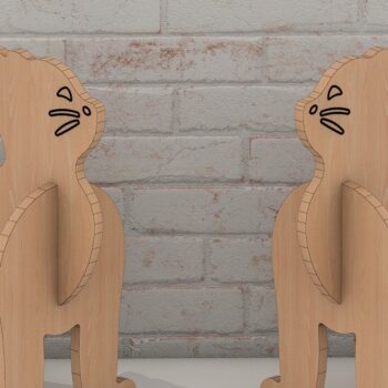 Intra απο ξύλο plywood 3mm-4mm πάχος Γάτα παζλ απο διανυσματικά σχέδια Δίασταση 30x20 cm INTRAFABR-40155659 - Image 3