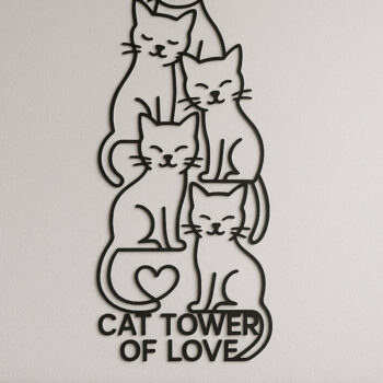 Intra απο ξύλο plywood 3mm-4mm πάχος Σήμα καλωσορίσματος Cat Stack – Metal Δίασταση 3000x2000 cm INTRAFABR-122211921 - Image 1