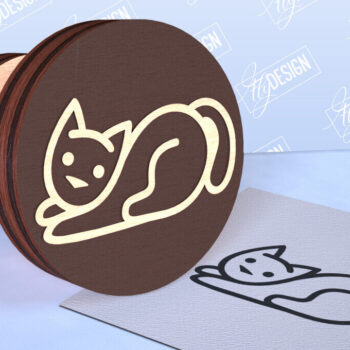 Intra απο ξύλο plywood 3mm-4mm πάχος Δέσμη Stamps Cat | Αστείες γάτες Δίασταση 30x20 cm INTRAFABR-98555378 - Image 2