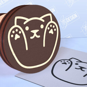 Intra απο ξύλο plywood 3mm-4mm πάχος Δέσμη Stamps Cat | Αστείες γάτες Δίασταση 30x20 cm INTRAFABR-98555378 - Image 10