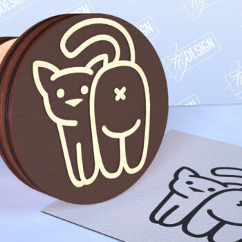 Intra απο ξύλο plywood 3mm-4mm πάχος Δέσμη Stamps Cat | Αστείες γάτες Δίασταση 30x20 cm INTRAFABR-98555378 - Image 11