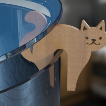 Intra απο ξύλο plywood 3mm-4mm πάχος Γάτα . Pot Prop 3D Δίασταση 30x20 cm INTRAFABR-79049709 - Image 1