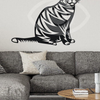 Intra απο ξύλο plywood 3mm-4mm πάχος Διακόσμηση τοίχου γάτας Δίασταση 40x40 cm INTRAFABR-69276555 - Image 2