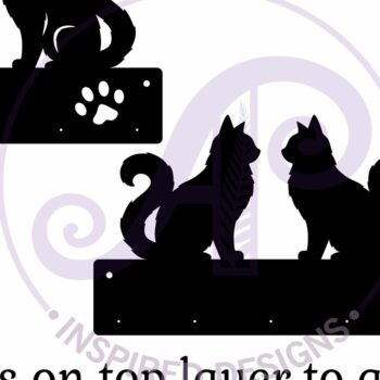 Intra απο ξύλο plywood 3mm-4mm πάχος Σχέδια κλειδαριάς Cats από ξύλο ή μέταλλο Δίασταση 12x12 cm INTRAFABR-119048430 - Image 3