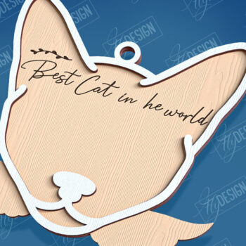 Intra απο ξύλο plywood 3mm-4mm πάχος Δέσμη στολίδι αναμνηστικών γατών Δίασταση 8x8 cm INTRAFABR-95715906 - Image 10