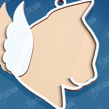 Intra απο ξύλο plywood 3mm-4mm πάχος Σχέδιο κοπής με λέιζερ αναμνηστικό στολίδι για γάτες Δίασταση 8x8 cm INTRAFABR-95715586 - Image 1