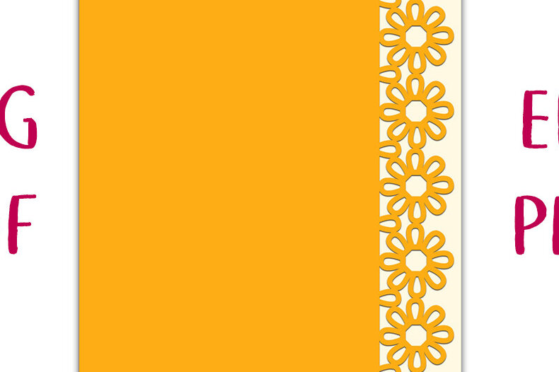 Intra απο ξύλο plywood 3mm-4mm πάχος Κάρτα Celandine Geo Flower Lace Edged Δίασταση 7x5 cm INTRAFABR-13374737