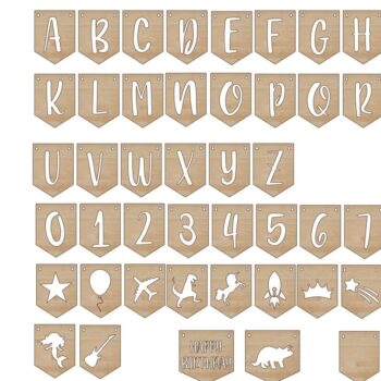 Intra απο ξύλο plywood 3mm-4mm πάχος Κιτ πανό γιορτής Δίασταση 6x6 cm INTRAFABR-9936851 - Image 1