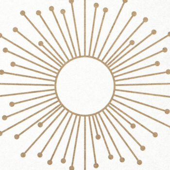 Intra απο ξύλο plywood 3mm-4mm πάχος Πλαίσιο Monogram Sun Celestial Boho Δίασταση 7x7 cm INTRAFABR-120288054 - Image 1