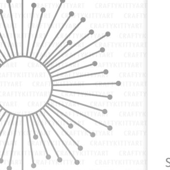 Intra απο ξύλο plywood 3mm-4mm πάχος Πλαίσιο Monogram Sun Celestial Boho Δίασταση 7x7 cm INTRAFABR-120288054 - Image 2