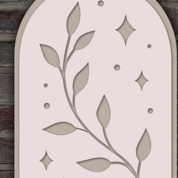 Intra απο ξύλο plywood 3mm-4mm πάχος Celestial Branch Cut  Δίασταση 15x15 cm INTRAFABR-120059216 - Image 1