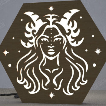 Intra απο ξύλο plywood 3mm-4mm πάχος Ουράνιο Φανάρι Δέσμη | Επιτραπέζιο Φωτιστικό Δίασταση 15x15 cm INTRAFABR-112898335 - Image 4