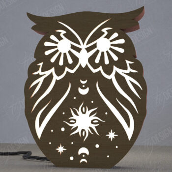 Intra απο ξύλο plywood 3mm-4mm πάχος Ουράνιο Φανάρι Δέσμη | Επιτραπέζιο Φωτιστικό Δίασταση 15x15 cm INTRAFABR-112898335 - Image 9