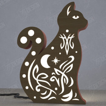 Intra απο ξύλο plywood 3mm-4mm πάχος Ουράνιο Φανάρι | Επιτραπέζιο φως νύχτας Δίασταση 15x15 cm INTRAFABR-112898141 - Image 1