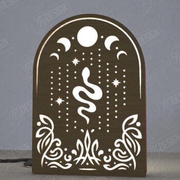 Intra απο ξύλο plywood 3mm-4mm πάχος Ουράνιο Φανάρι | Επιτραπέζιο φως νύχτας Δίασταση 15x15 cm INTRAFABR-112898244 - Image 1