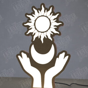 Intra απο ξύλο plywood 3mm-4mm πάχος Ουράνιο Φανάρι | Επιτραπέζιο φως νύχτας Δίασταση 15x15 cm INTRAFABR-112629270 - Image 1