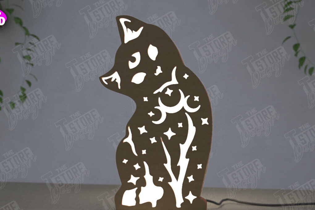 Intra απο ξύλο plywood 3mm-4mm πάχος Ουράνιο Φανάρι | Επιτραπέζιο φως νύχτας Δίασταση 15x15 cm INTRAFABR-112629245