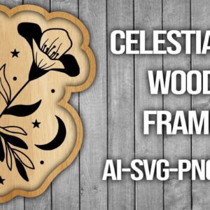 Intra απο ξύλο plywood 3mm-4mm πάχος Πλαίσιο κοπής ξύλου Celestial Moon Δίασταση 20x30 cm INTRAFABR-46087950