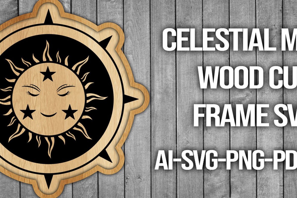 Intra απο ξύλο plywood 3mm-4mm πάχος Πλαίσιο κοπής ξύλου Celestial Moon Δίασταση 20x30 cm INTRAFABR-45742128
