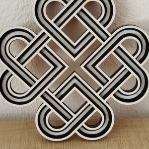 Intra απο ξύλο plywood 3mm-4mm πάχος Στολίδι Celtic 4 Hearths Δίασταση 8x8 cm INTRAFABR-113574853