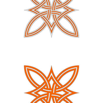 Intra απο ξύλο plywood 3mm-4mm πάχος Κέλτικο στολίδι με 4 φύλλα Δίασταση 8x8 cm INTRAFABR-114056094 - Image 2