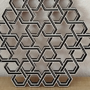 Intra απο ξύλο plywood 3mm-4mm πάχος Στολίδι Celtic 7 Stars Δίασταση 8x8 cm INTRAFABR-113574916 - Image 1