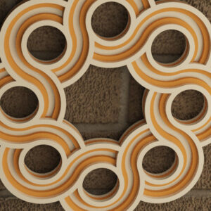 Intra απο ξύλο plywood 3mm-4mm πάχος Στολίδι Celtic 8 Circles Δίασταση 8x8 cm INTRAFABR-113836725