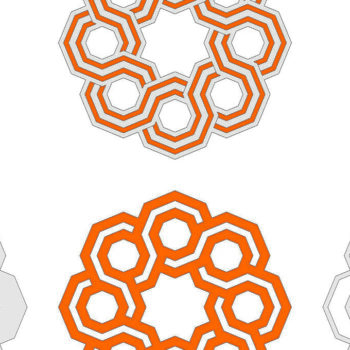 Intra απο ξύλο plywood 3mm-4mm πάχος Στολίδι Celtic 8 Octagons Δίασταση 8x8 cm INTRAFABR-113607804 - Image 2