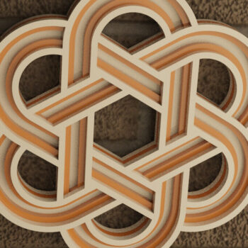 Intra απο ξύλο plywood 3mm-4mm πάχος Στολίδι Κελτικής Αλυσίδας Δίασταση 8x8 cm INTRAFABR-116763694 - Image 1