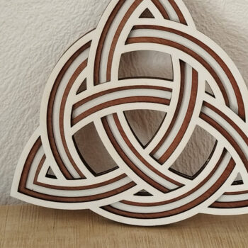 Intra απο ξύλο plywood 3mm-4mm πάχος Σχέδιο Celtic Circle για Δίασταση 30x20 cm INTRAFABR-112858104 - Image 1
