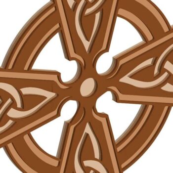 Intra απο ξύλο plywood 3mm-4mm πάχος Διακοσμητικό πάνελ τοίχου Celtic Cross Δίασταση 40x40 cm INTRAFABR-103267456 - Image 7